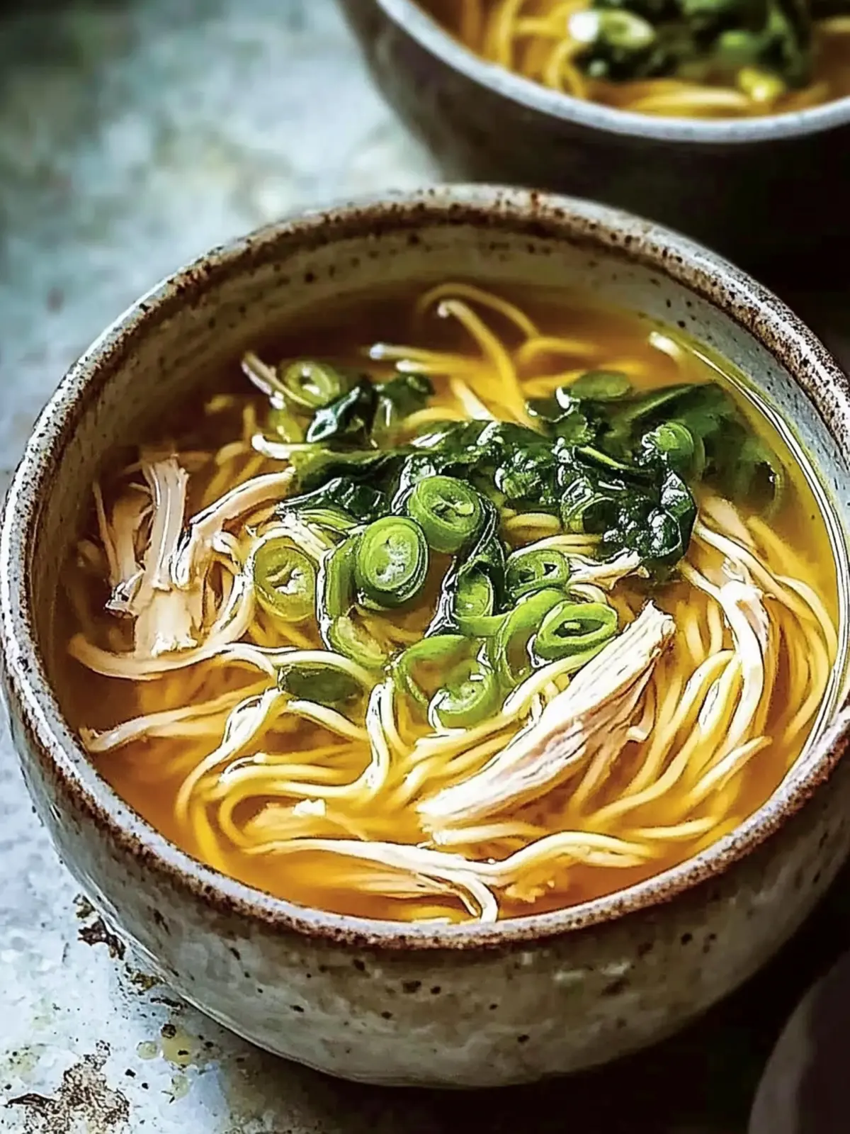 Ginger Scallion Chicken Noodle Soup
