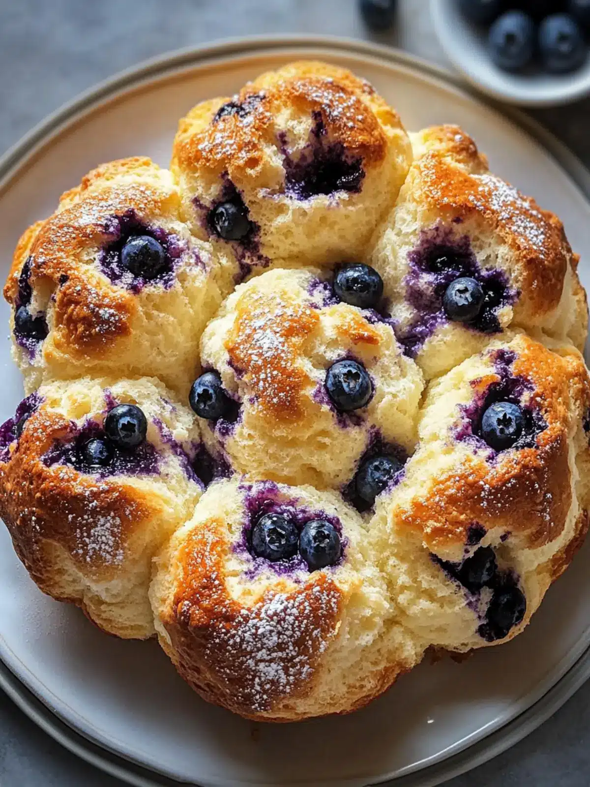 Fluffy Cottage Cheese Blueberry Cloud Bread