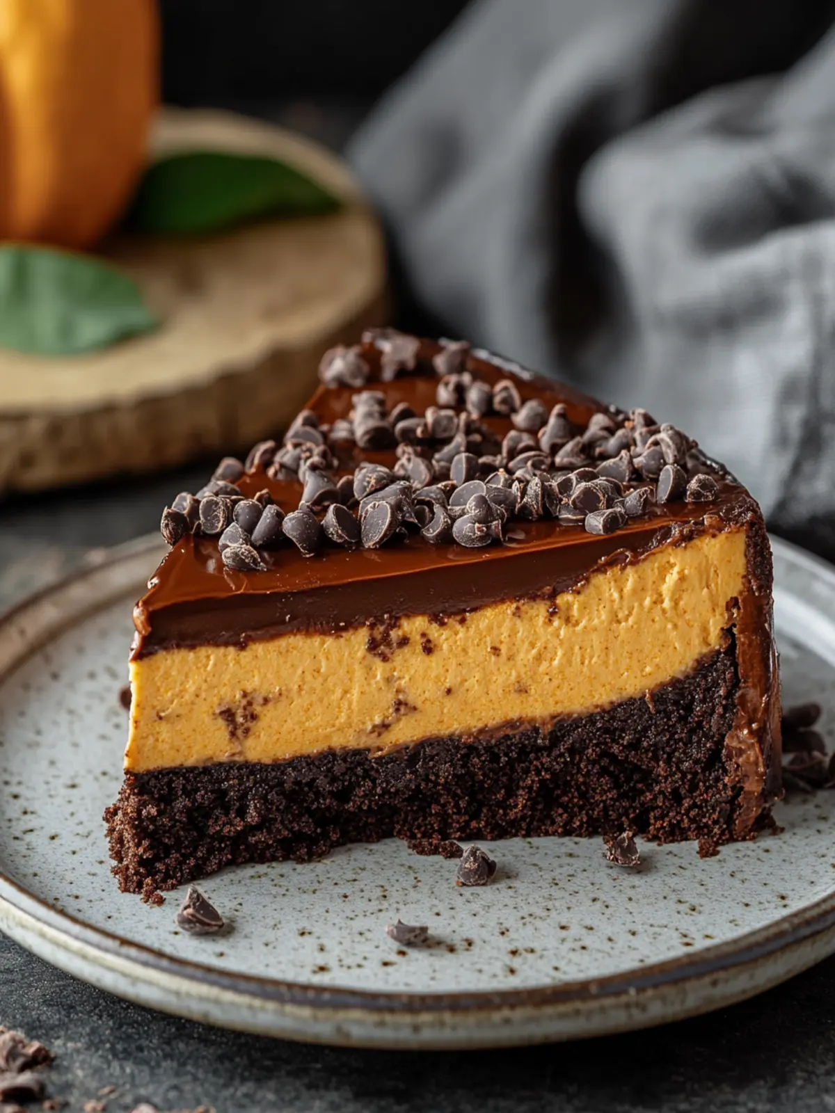 Chocolate Pumpkin Cheesecake