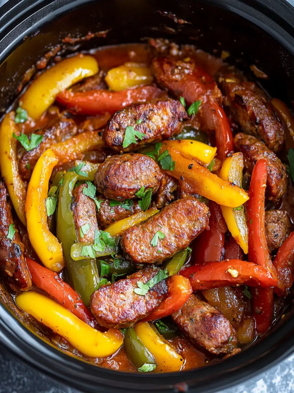 Crockpot Sausage and Peppers