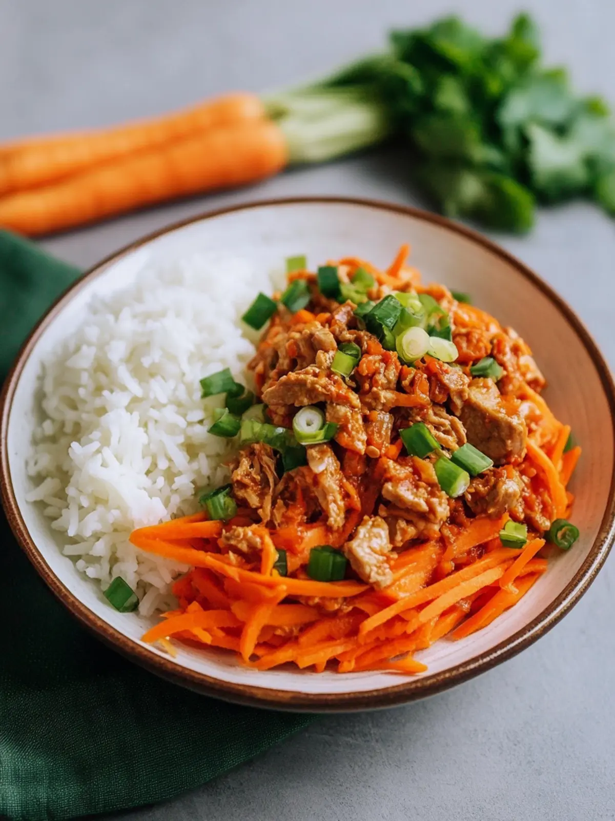 Pork Ginger Carrot Bowls