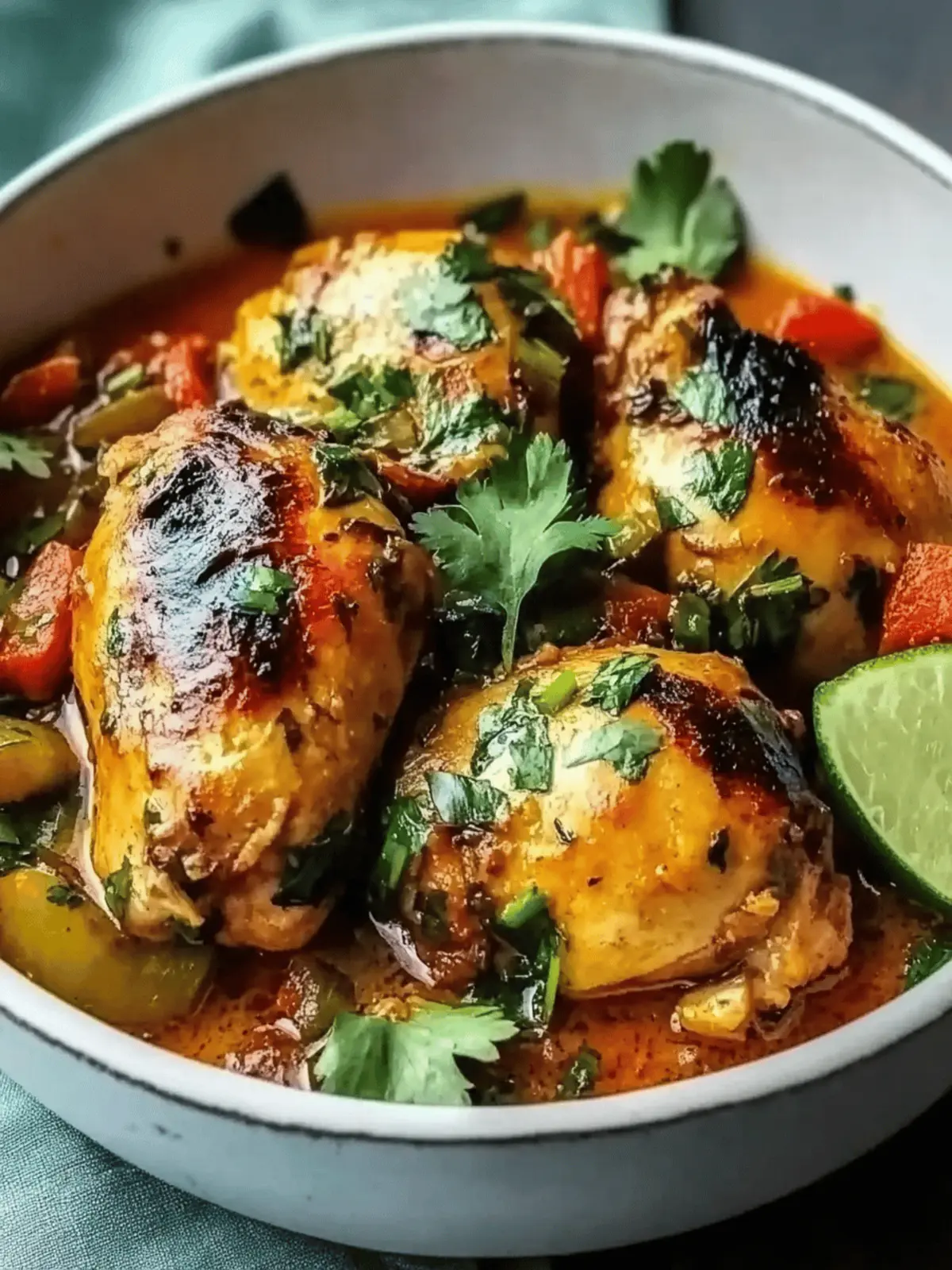 Coconut Milk-Braised Chicken with Harissa