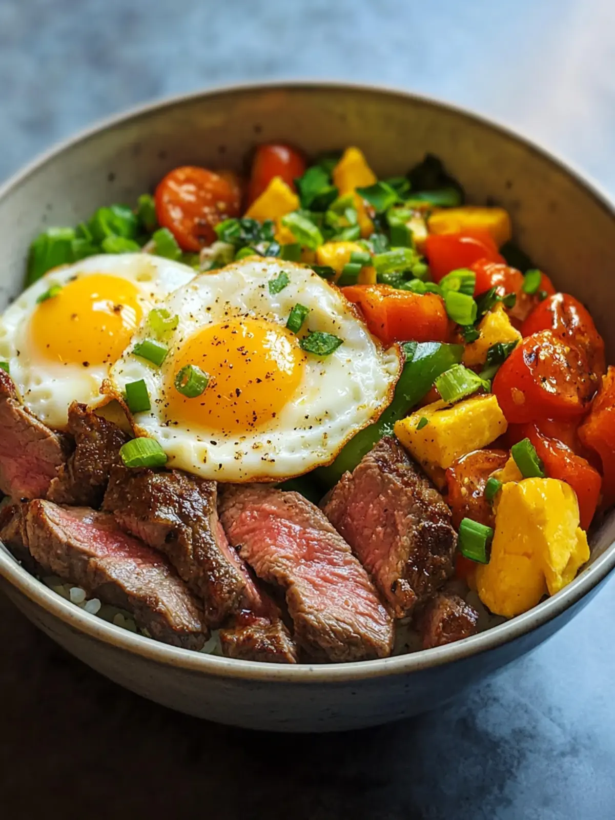 Steak and Eggs Breakfast Bowl