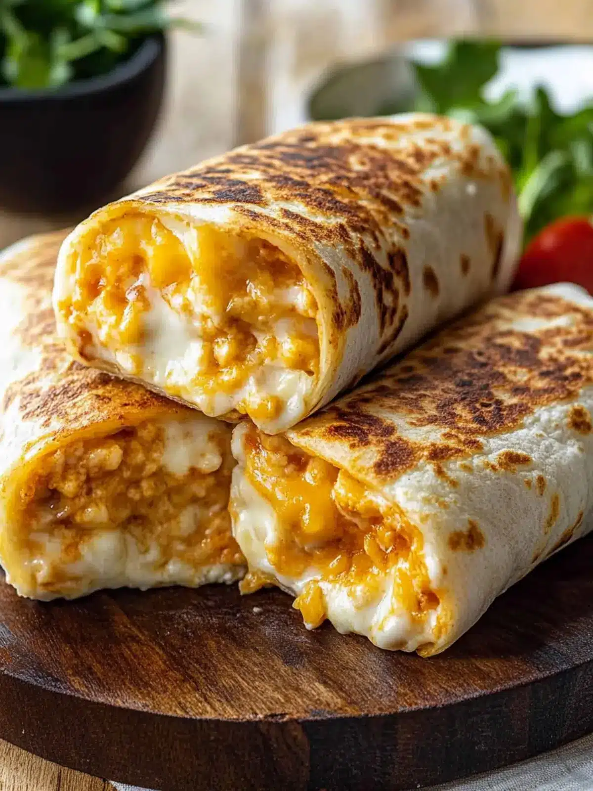 Cheese-Crusted Wraps