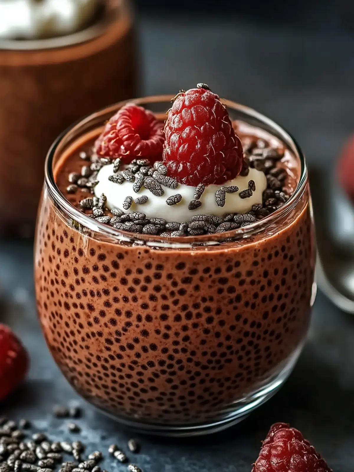 High Protein Chocolate Chia Pudding