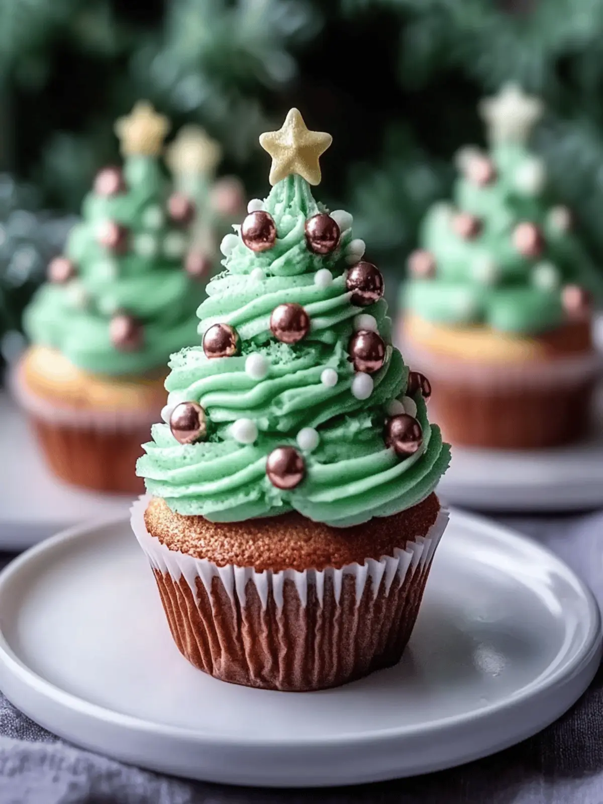Christmas Tree Cupcake