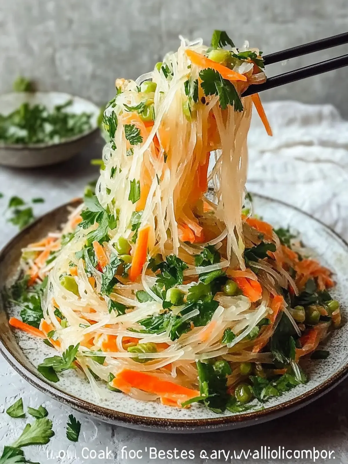 No Cook Noodle Salad with a Tangy Dressing