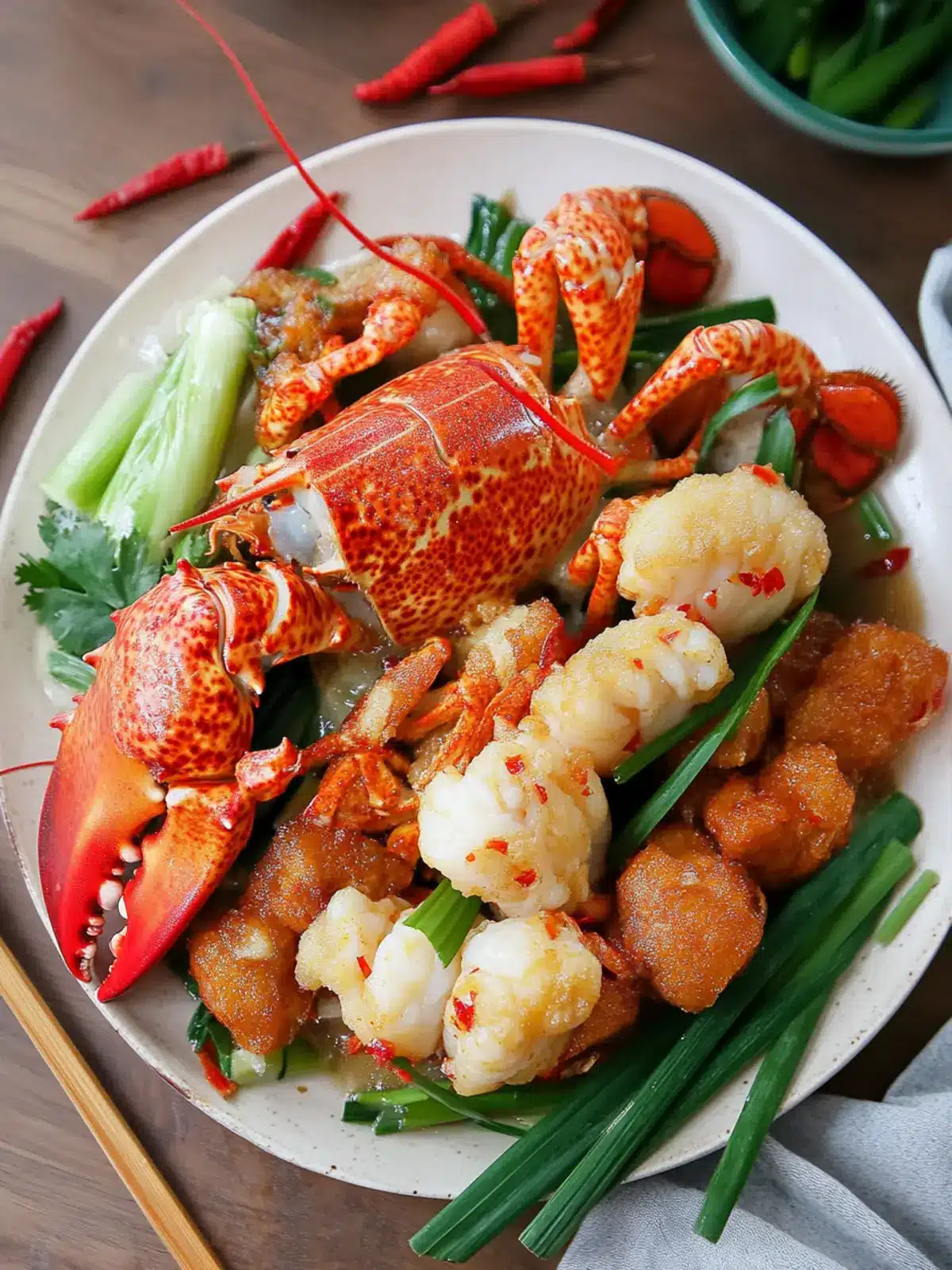 Cantonese Style Ginger Scallion Lobster in Under an Hour 2 Cantonese Style Ginger Scallion Lobster