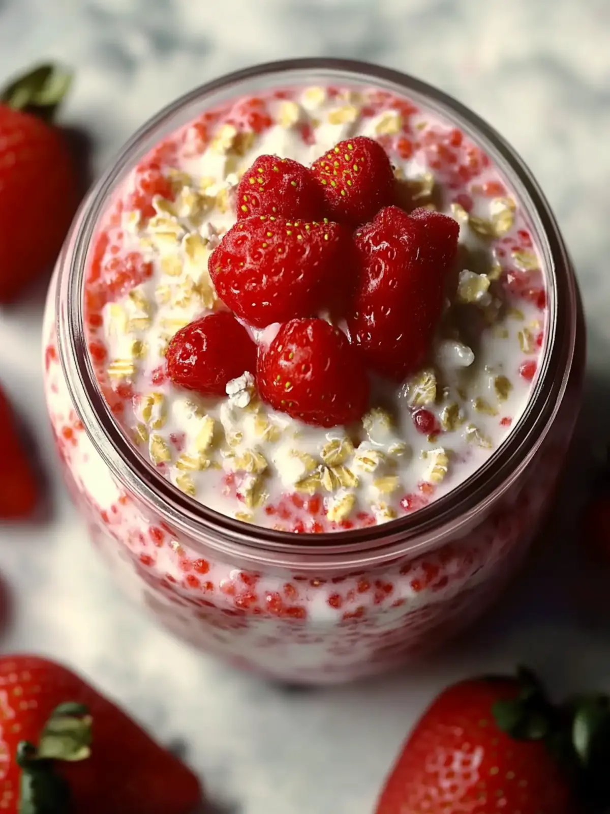 Strawberries and Cream Overnight Oats