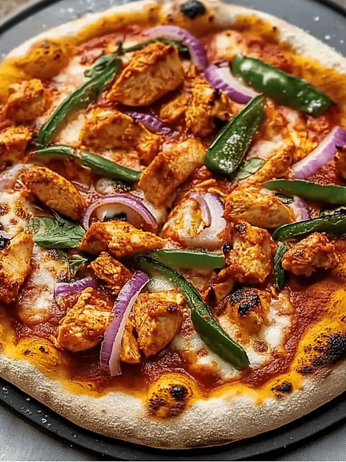 Bold Spicy Chicken Tikka Pizza