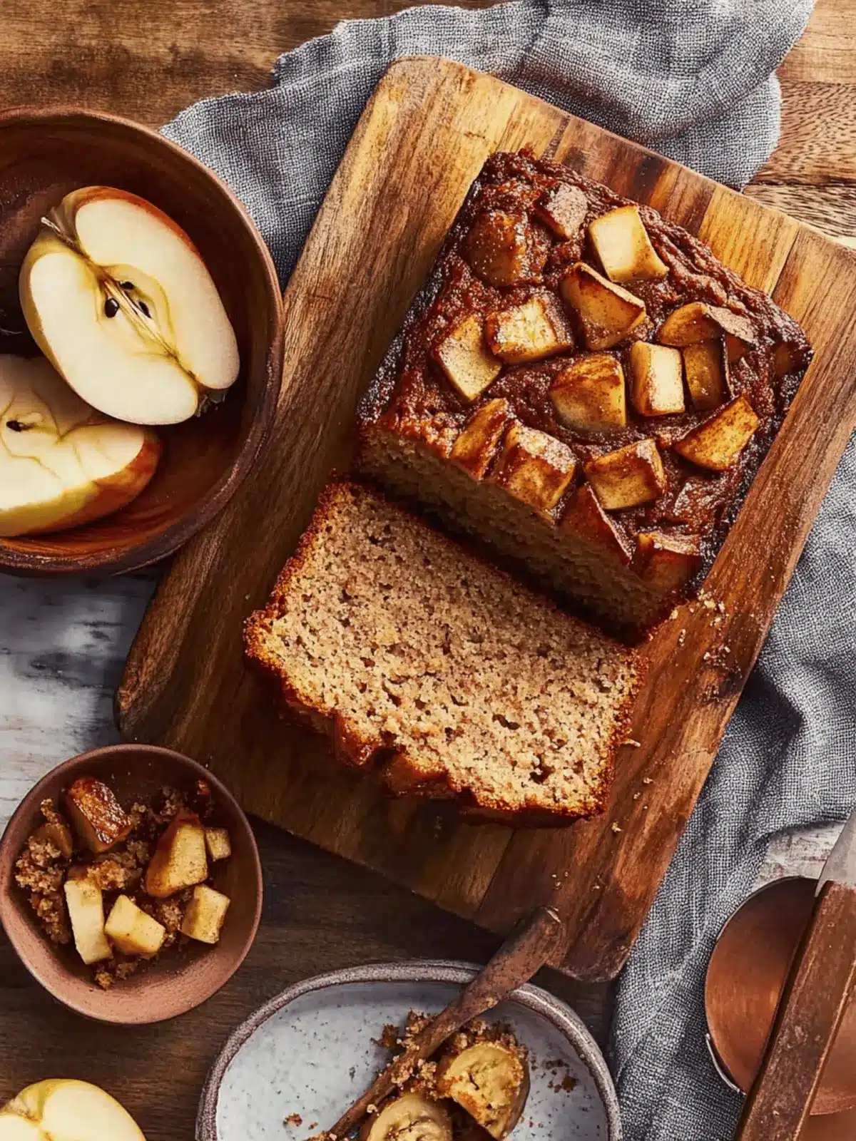 High Protein Cinnamon Apple Banana Bread