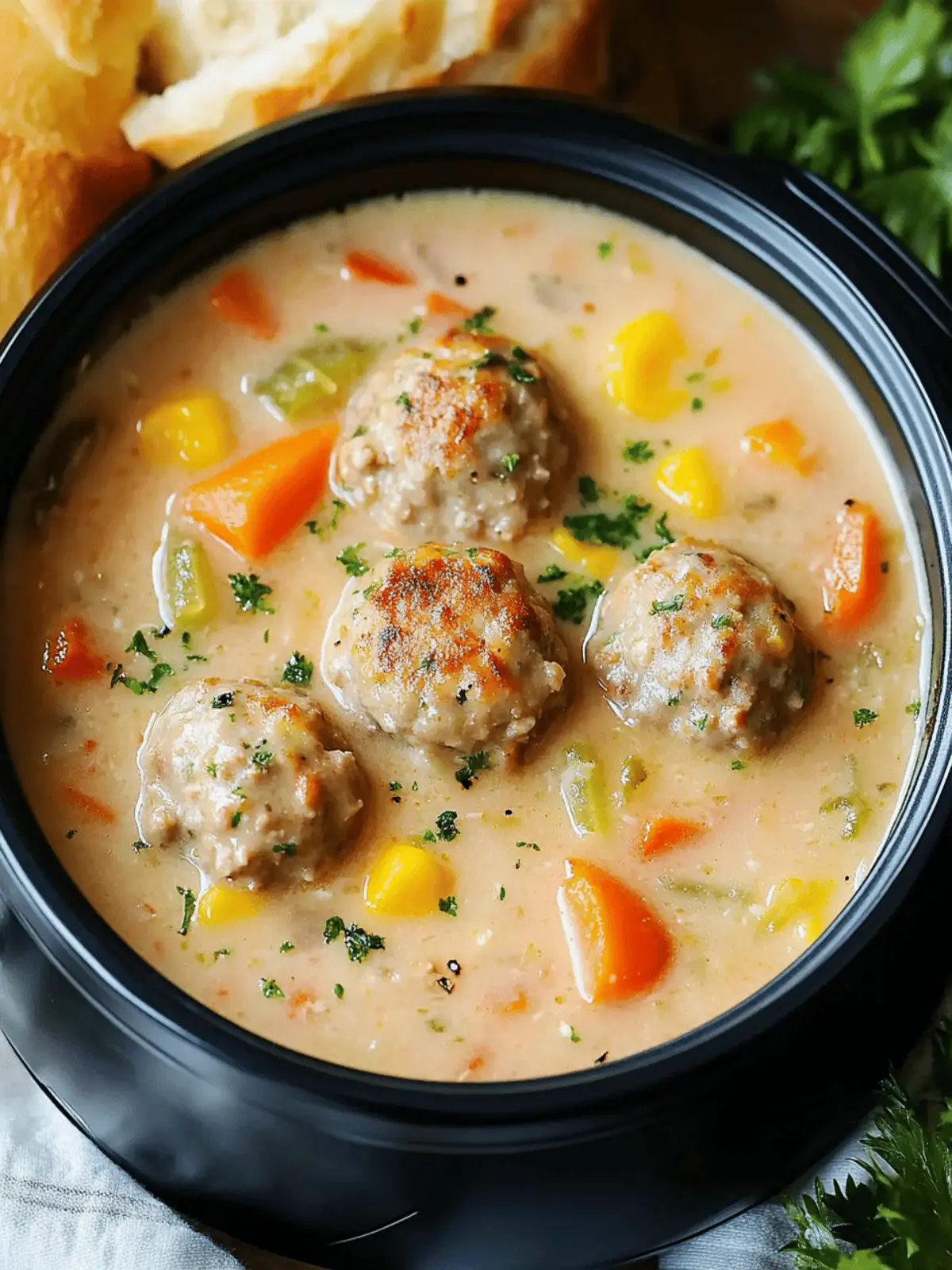Creamy Meatball Soup with Vegetables for Cozy Nights 2 Creamy Meatball Soup with Vegetables