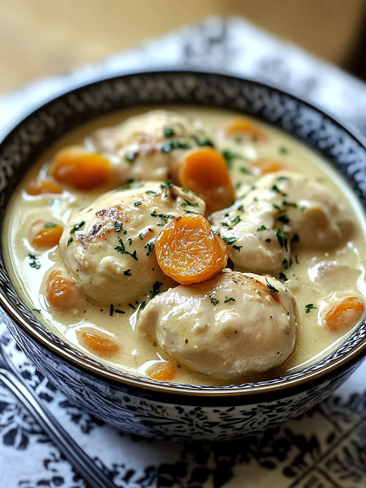 chicken with cream of chicken soup with Dried Apricots