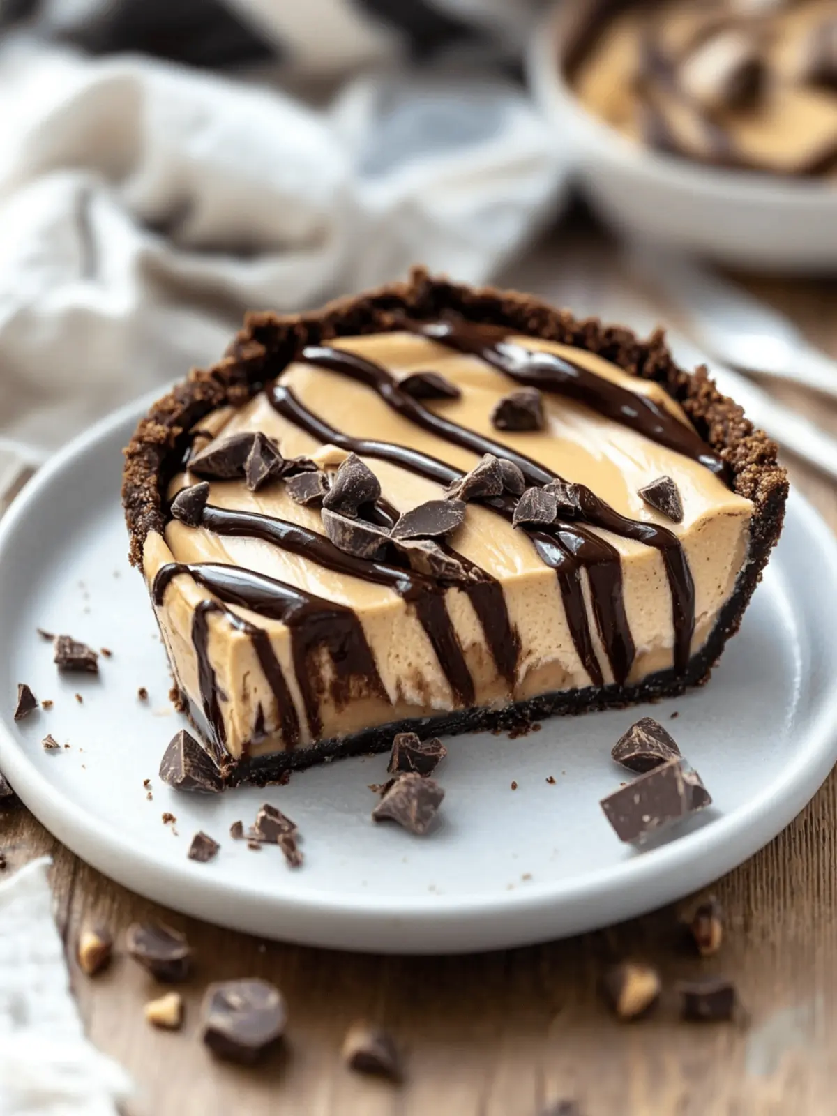 Decadent Chocolate Peanut Butter Swirl Pie