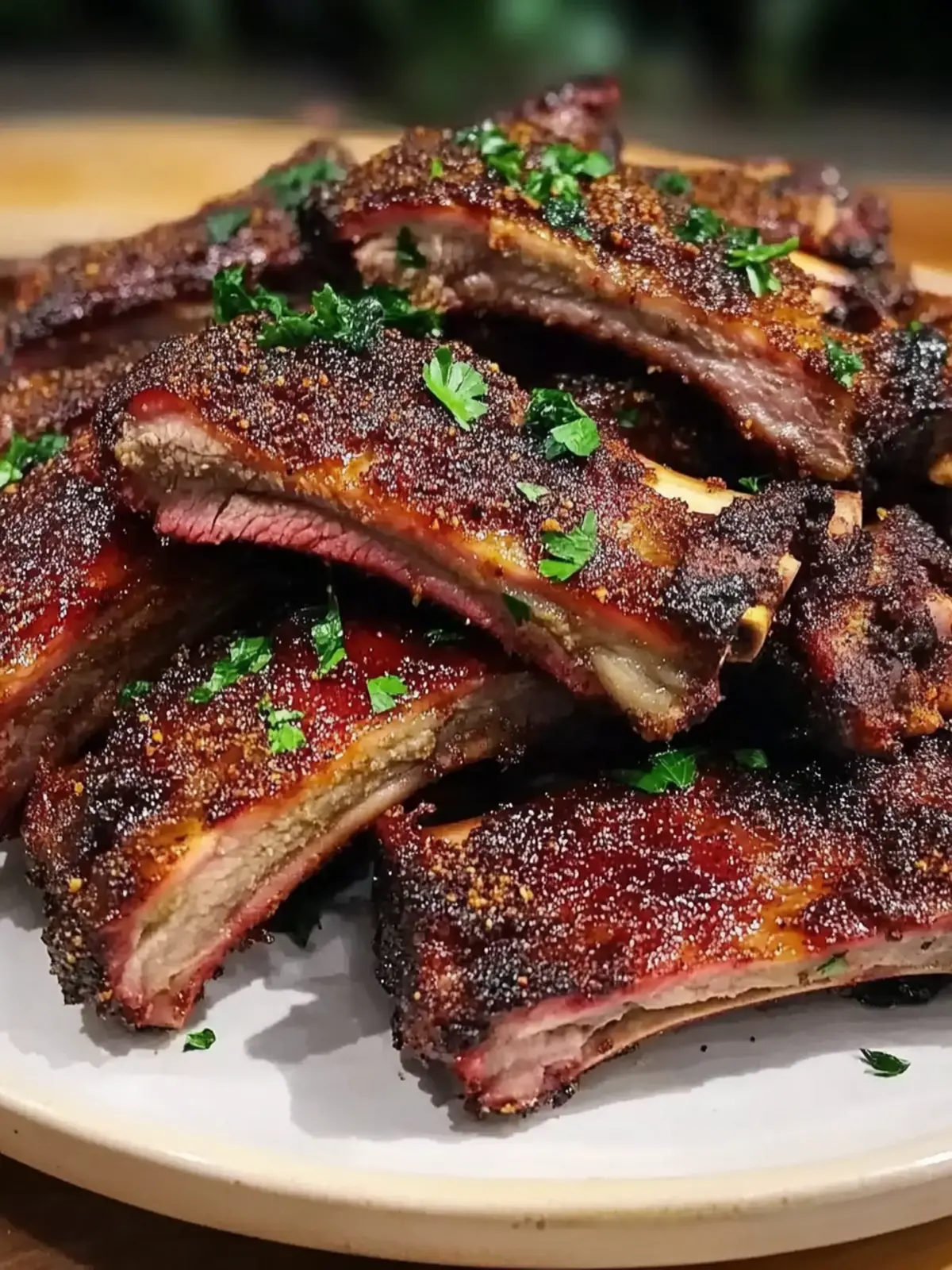 Smoked Country Style Ribs with Dry Apple Spice Rub