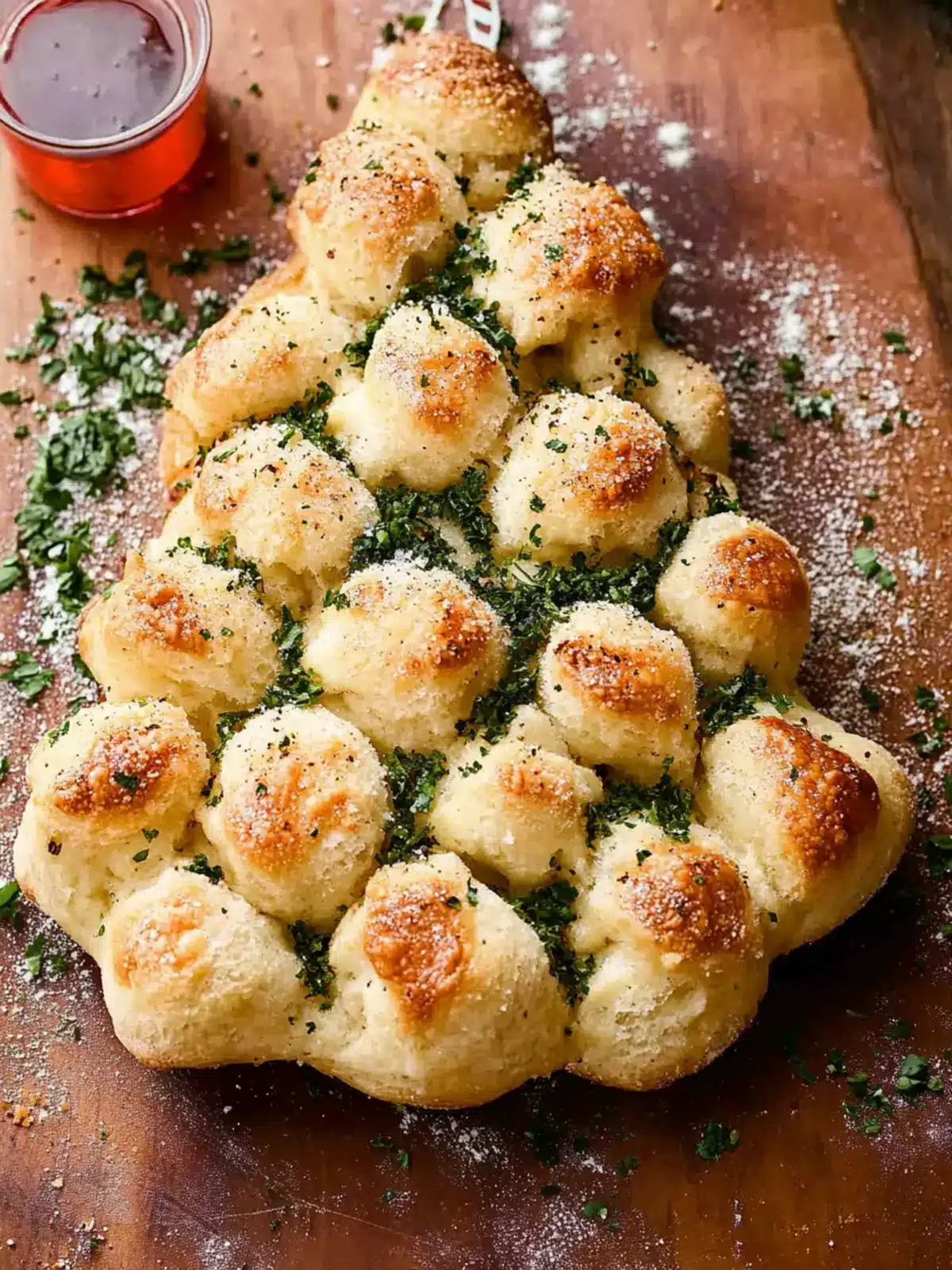 Cheesy Garlic Pull-Apart Christmas Tree Bread