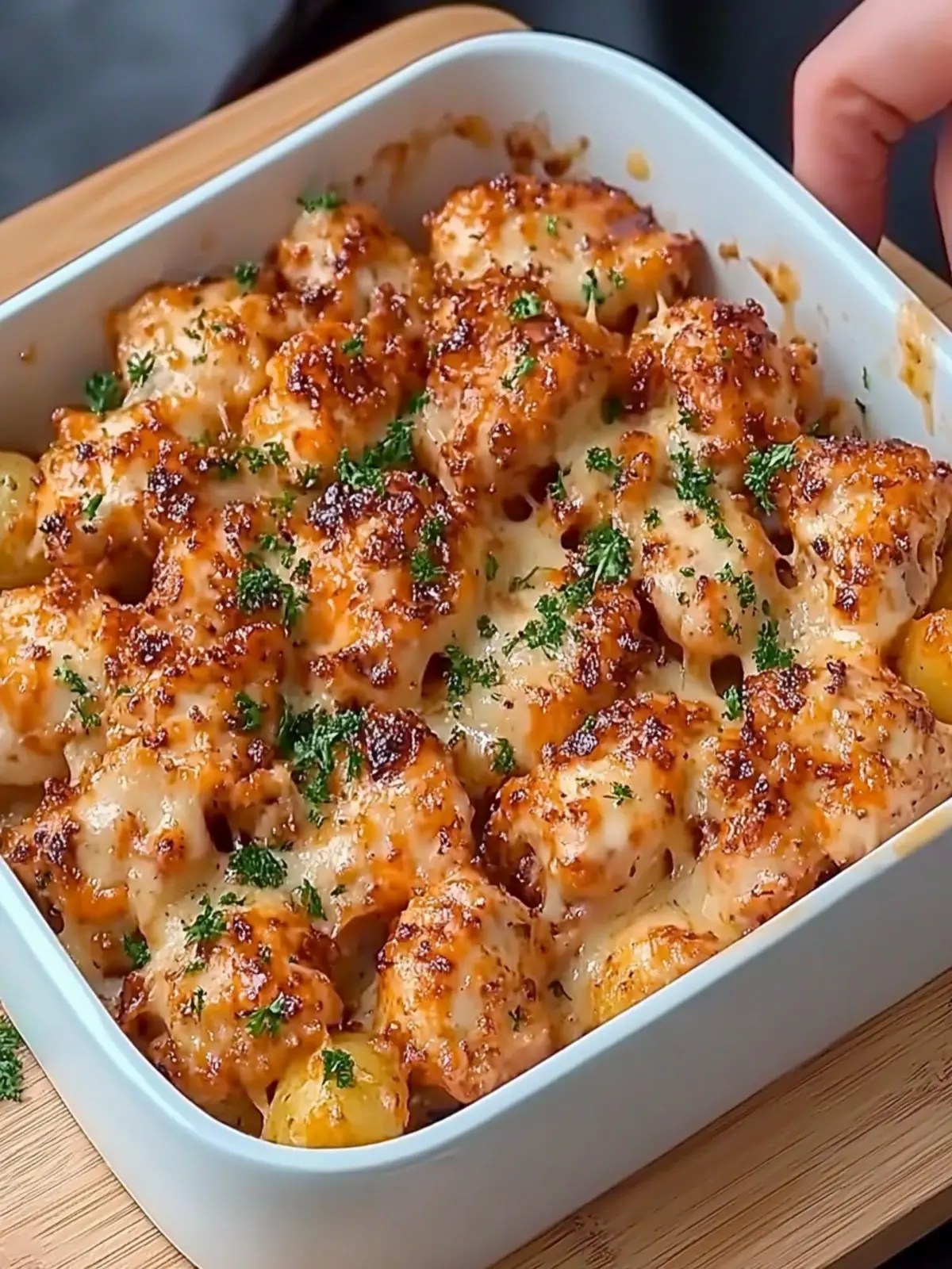 Garlic Parmesan Chicken with Cheesy Potatoes