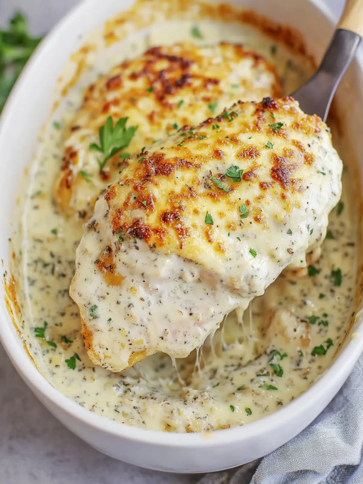 Smothered Cheesy Sour Cream Chicken