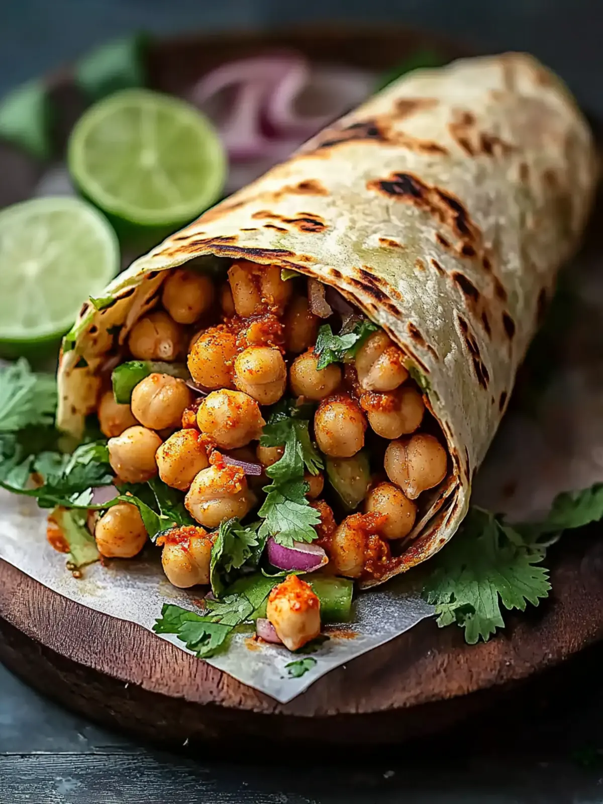 Chili Lime Chickpea Wrap