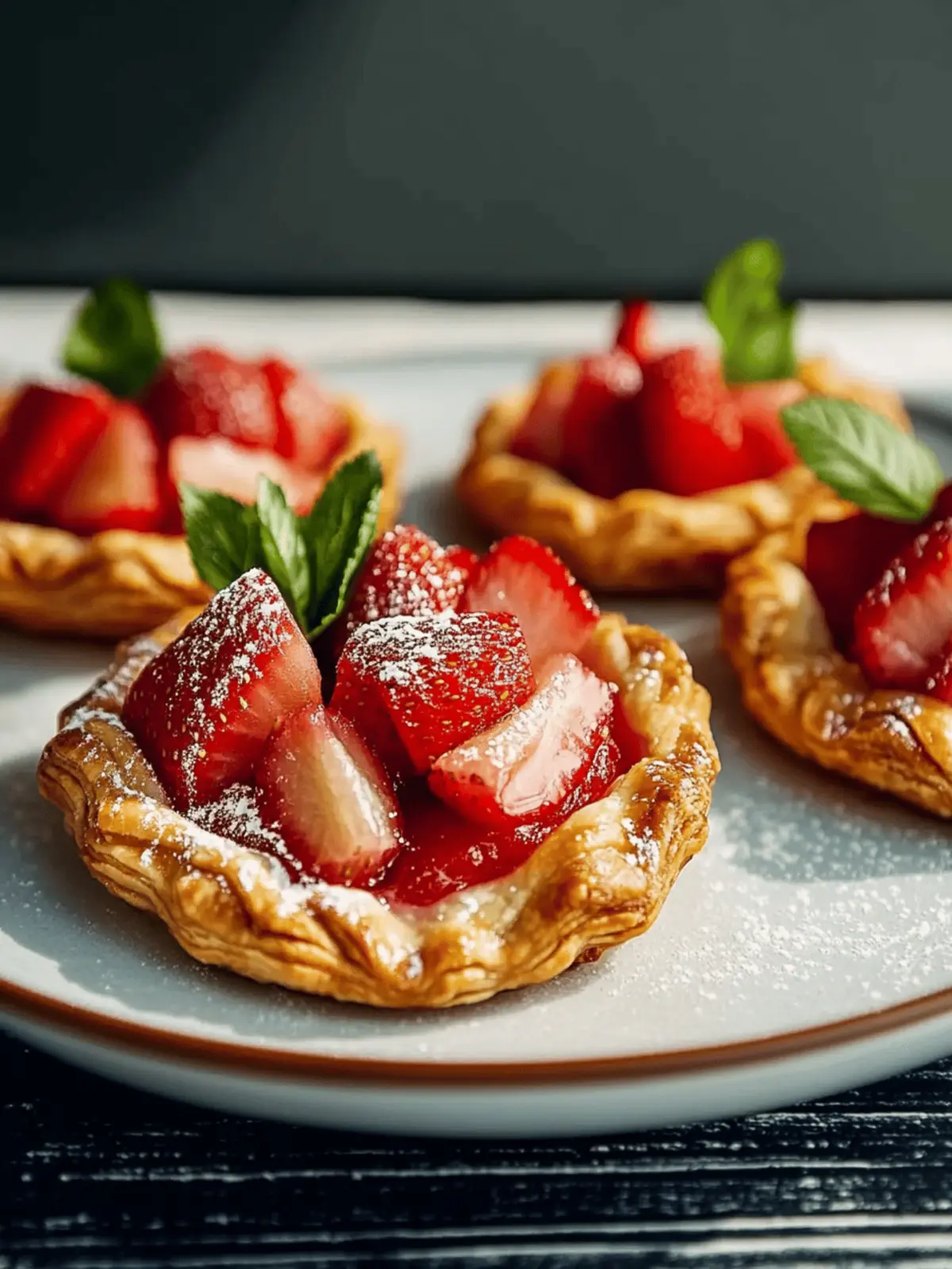 Mini Strawberry Rhubarb Galettes