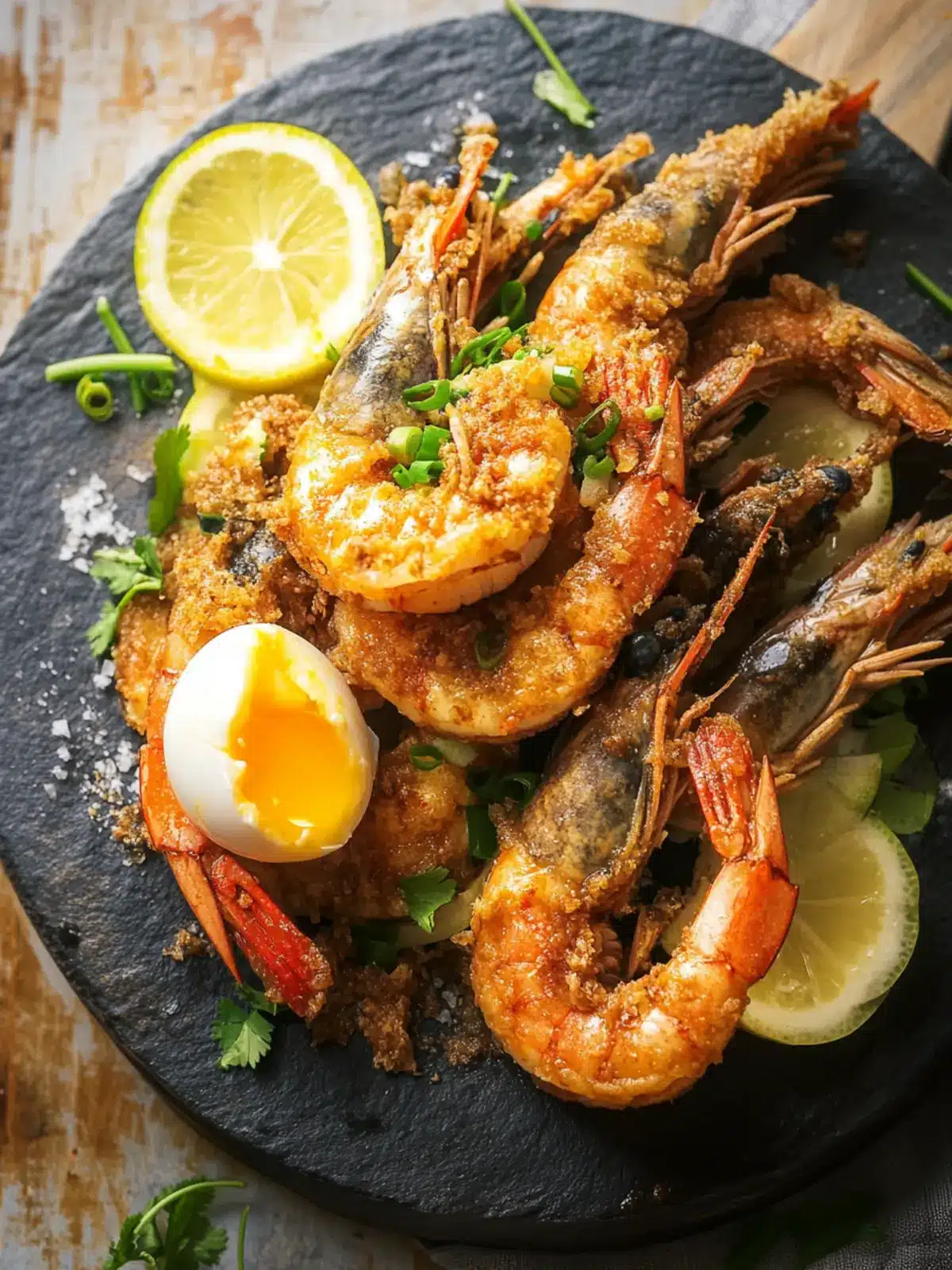 Salted Egg Yolk Prawns