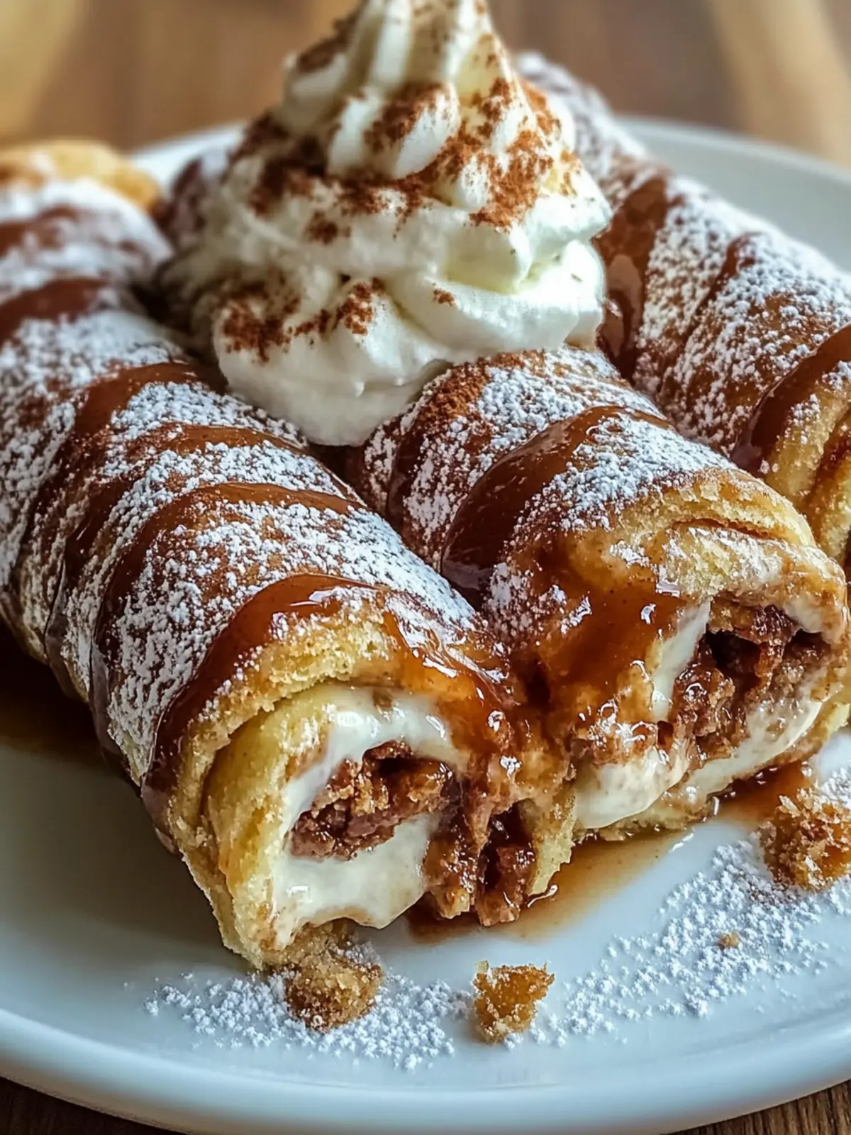 Cinnamon Roll Cheesecake Chimichanga