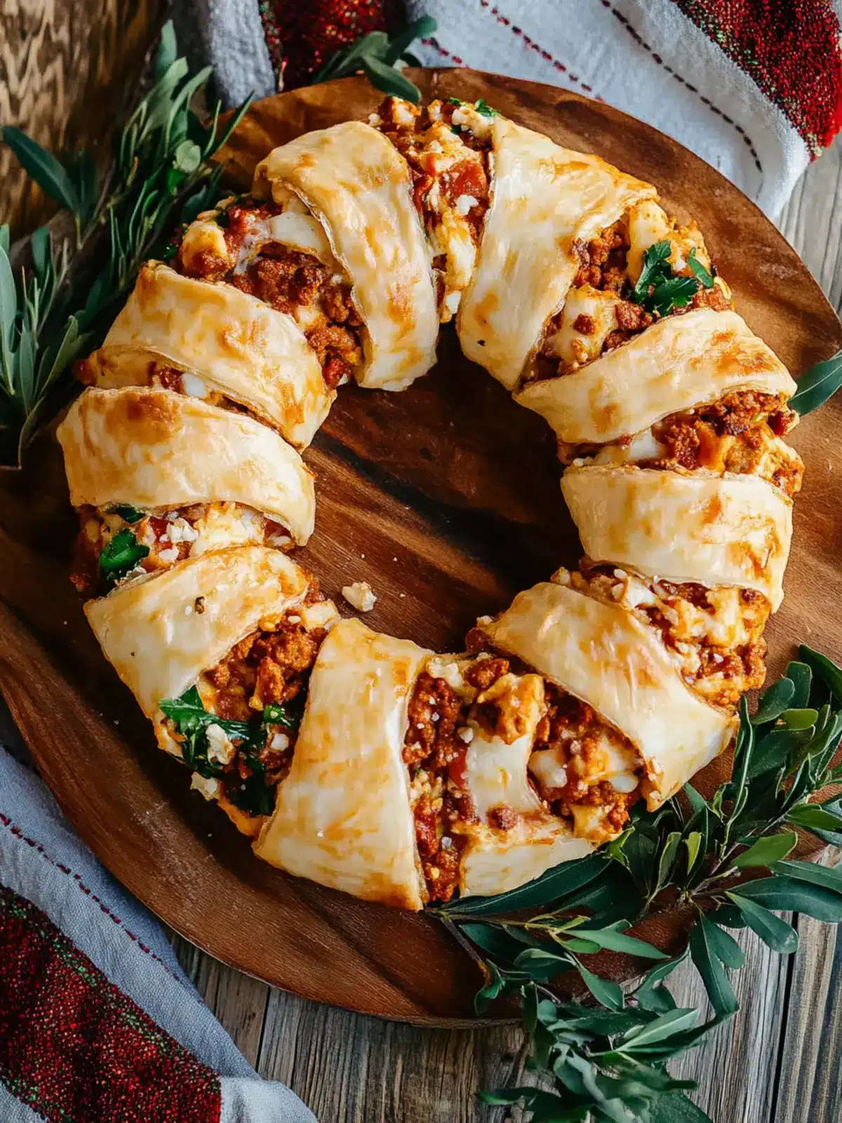 Chorizo and Egg Breakfast Wreath (Christmas Breakfast Recipe)