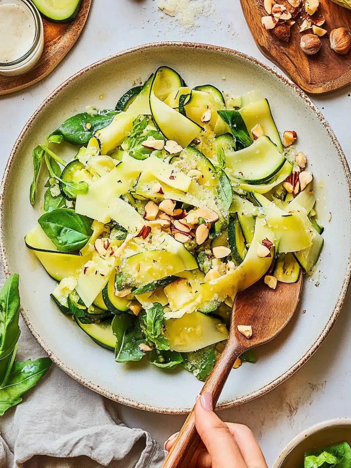 Shaved Zucchini Salad with Hazelnuts