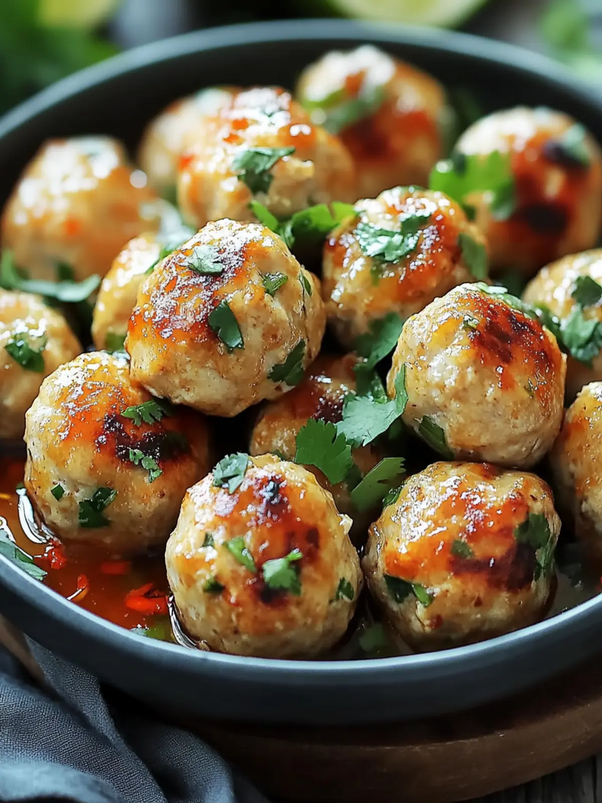 Thai Baked Chicken Meatballs