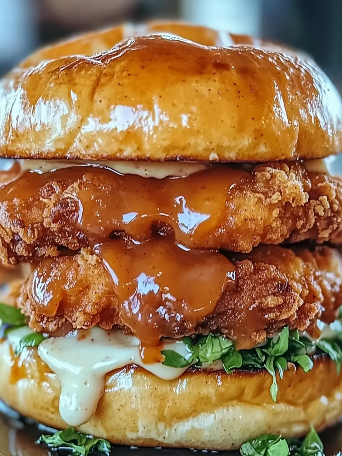 Cinnamon Roll Fried Chicken Sandwich