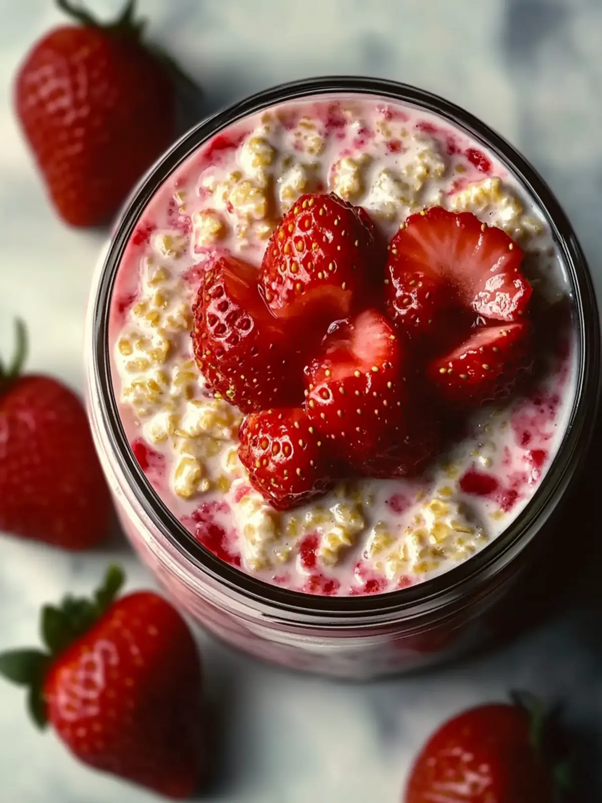 Strawberries and Cream Overnight Oats