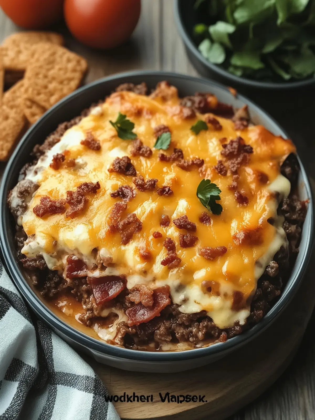 Low-Carb Bacon Cheeseburger Casserole
