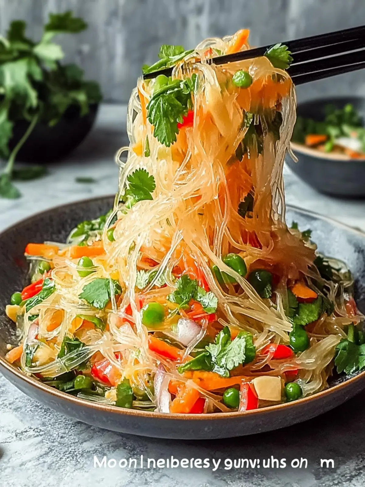 No Cook Noodle Salad with a Tangy Dressing