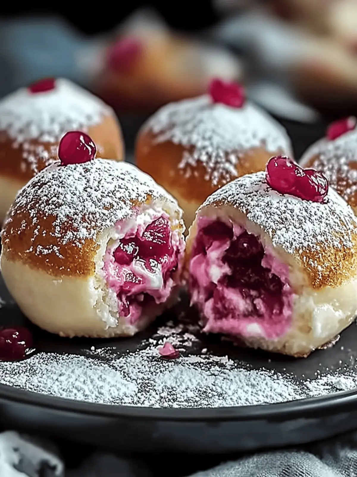 Rhubarb Cheesecake Bombs