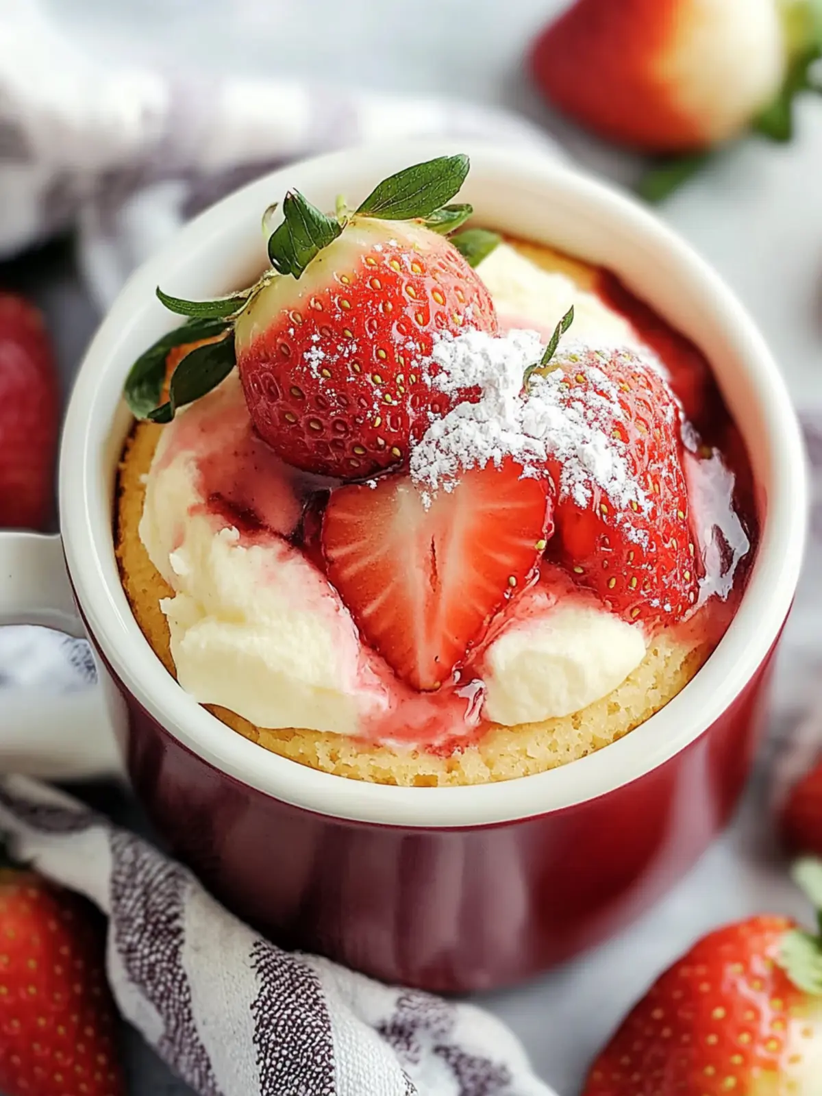 Strawberry Mug Cake