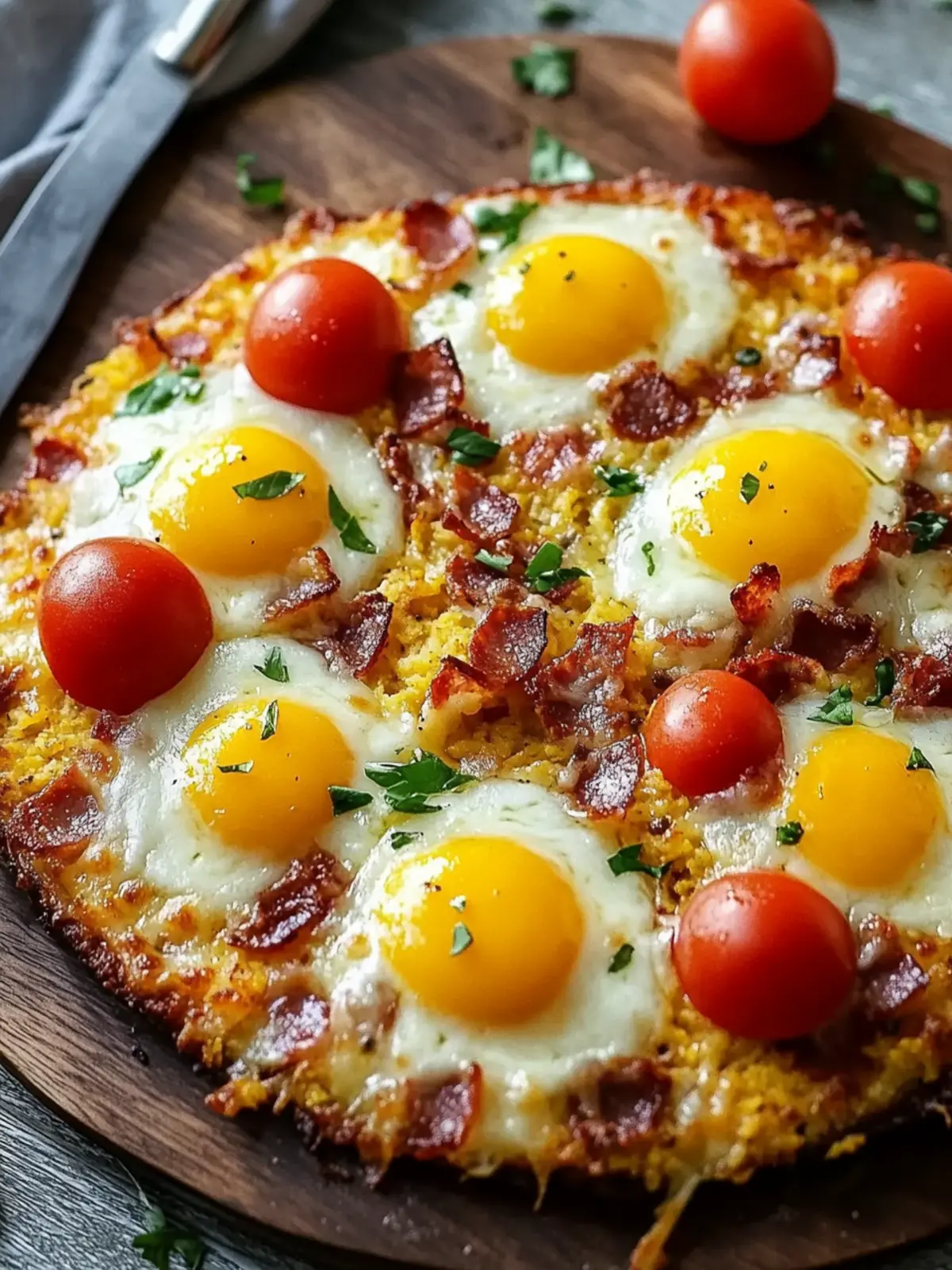 Breakfast Pizza Hash Brown Crust