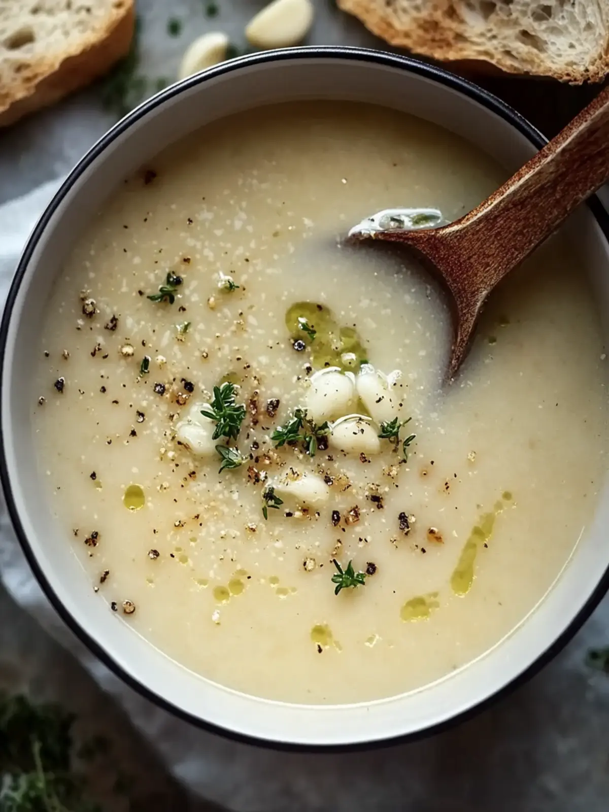 Country French Style Garlic Soup