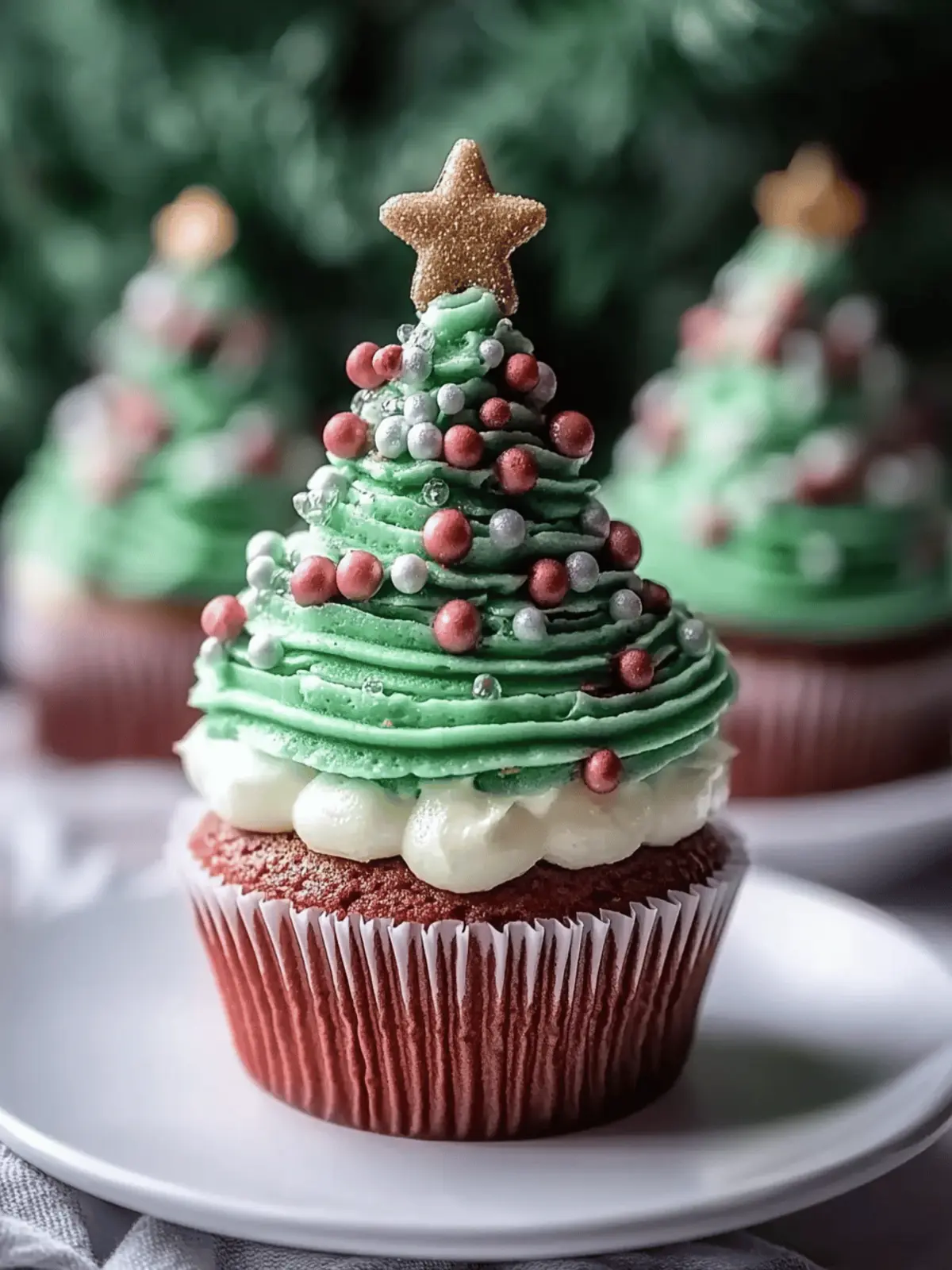 Christmas Tree Cupcake