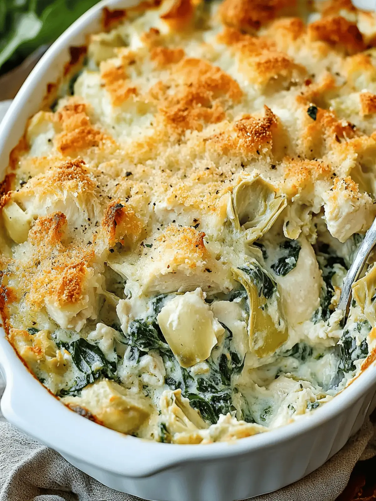 Spinach and Artichoke Chicken Casserole