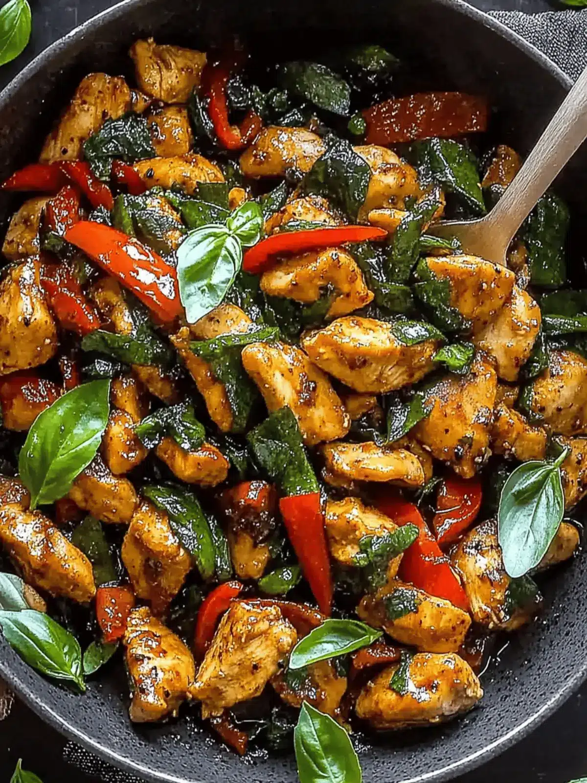 Black Pepper Jalape o Basil Chicken Stir Fry