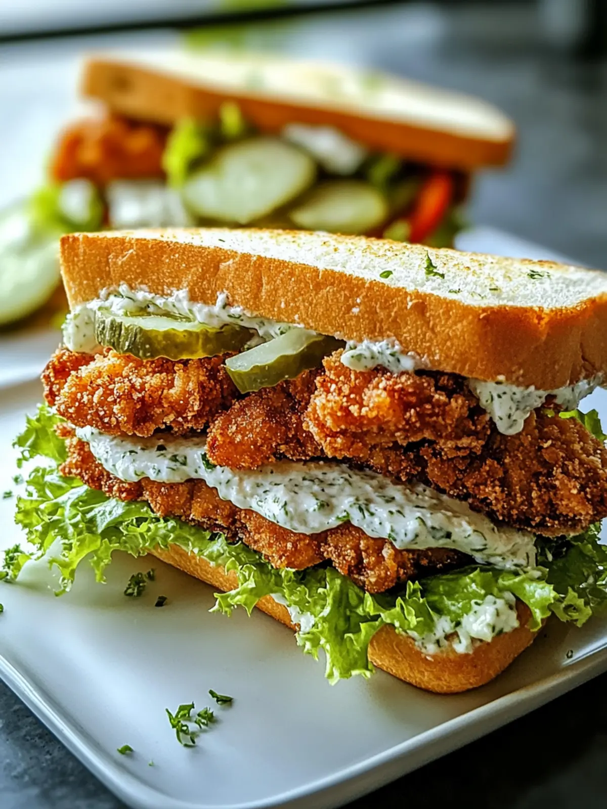 Crunchy Chicken Caesar Sandwich