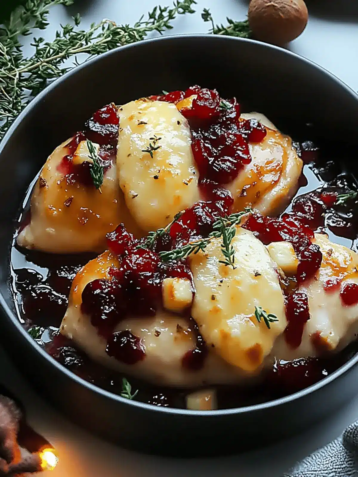 Cranberry Brie Stuffed Chicken