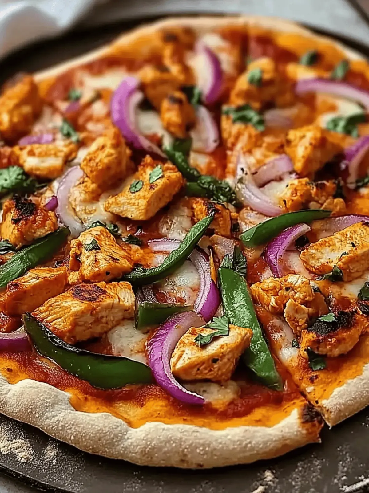 Bold Spicy Chicken Tikka Pizza