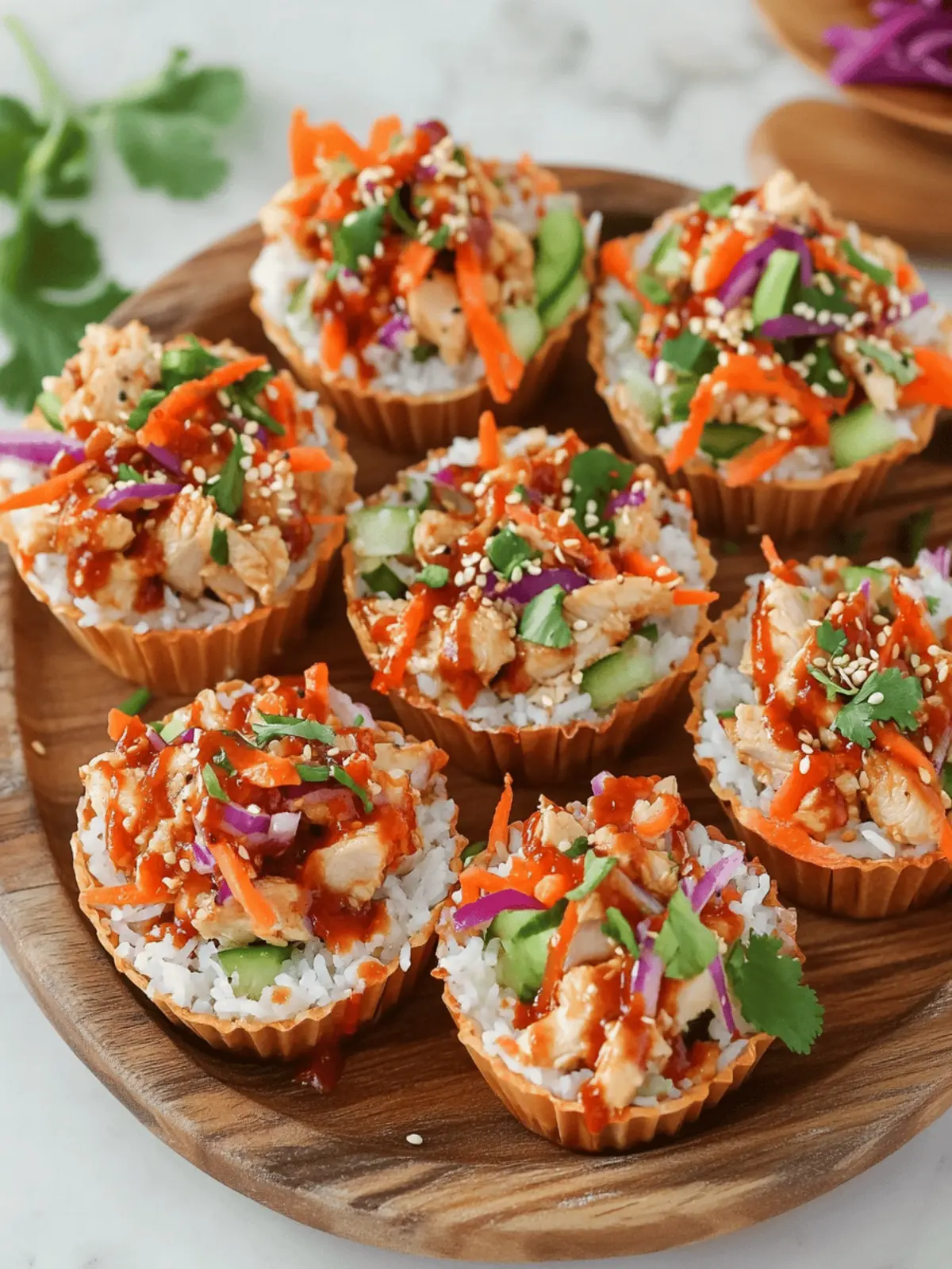 Korean BBQ Chicken Rice Cups