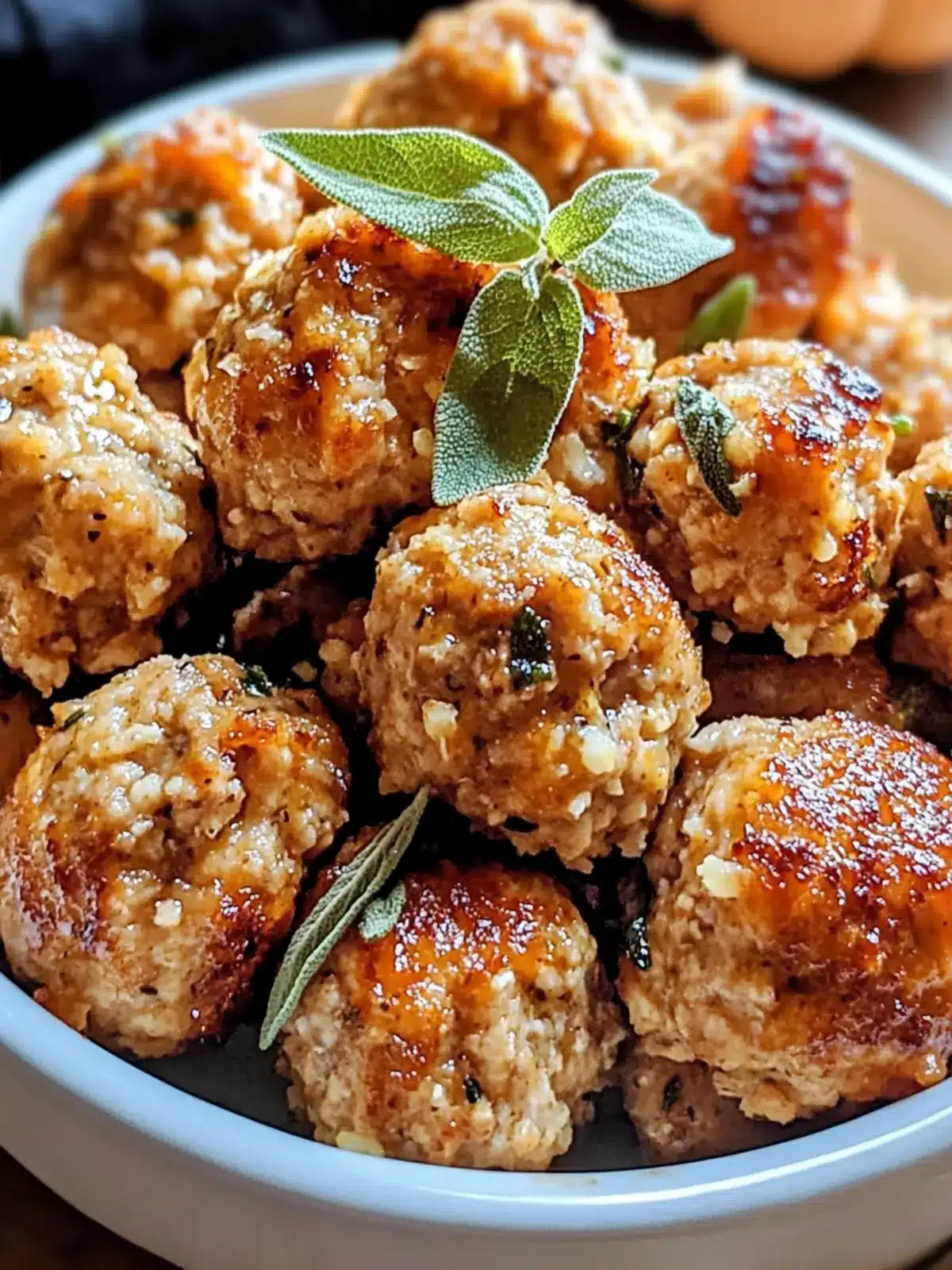 Delicious Pumpkin-Sage Turkey Meatballs for Cozy Fall Nights 2 Pumpkin-Sage Turkey Meatballs
