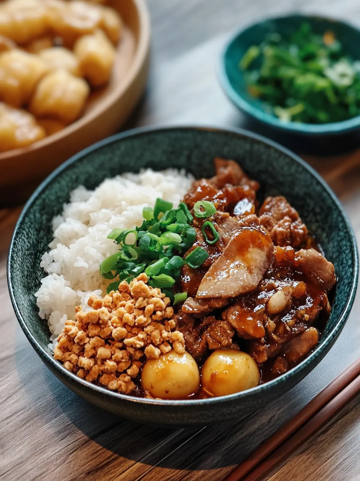Traditional Taiwanese Braised Pork Rice