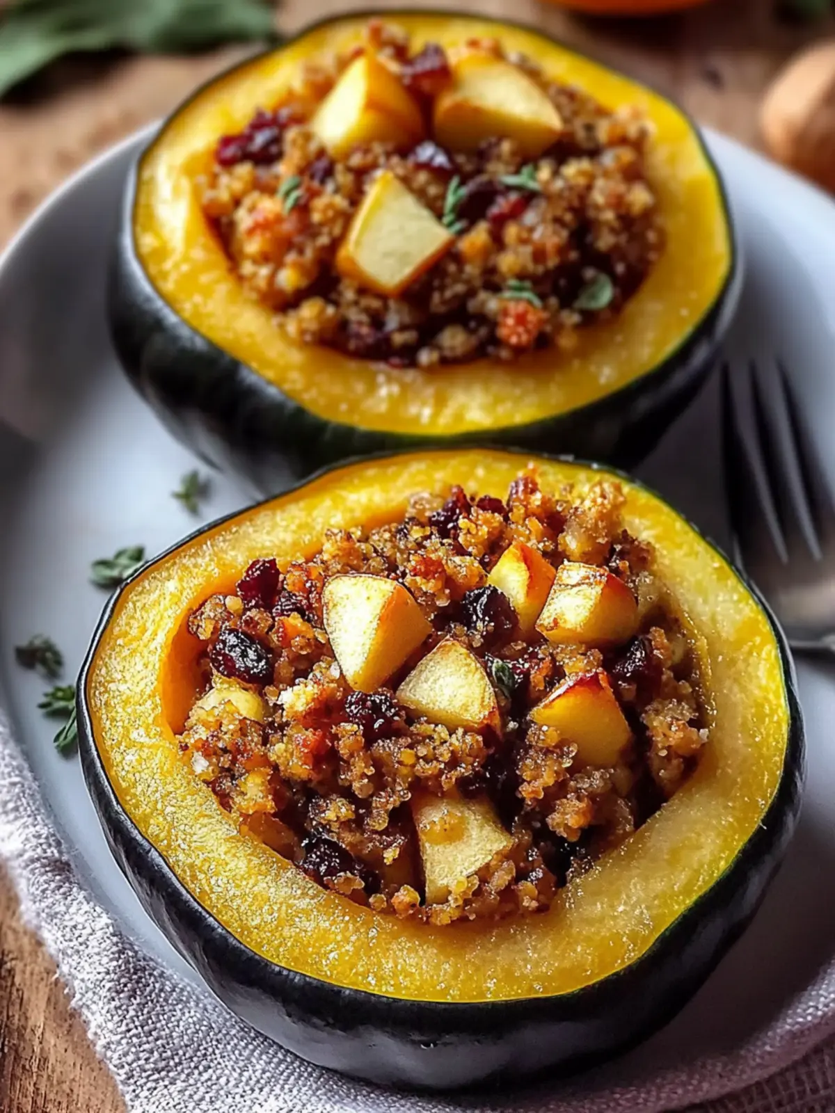 Apple Stuffed Acorn Squash
