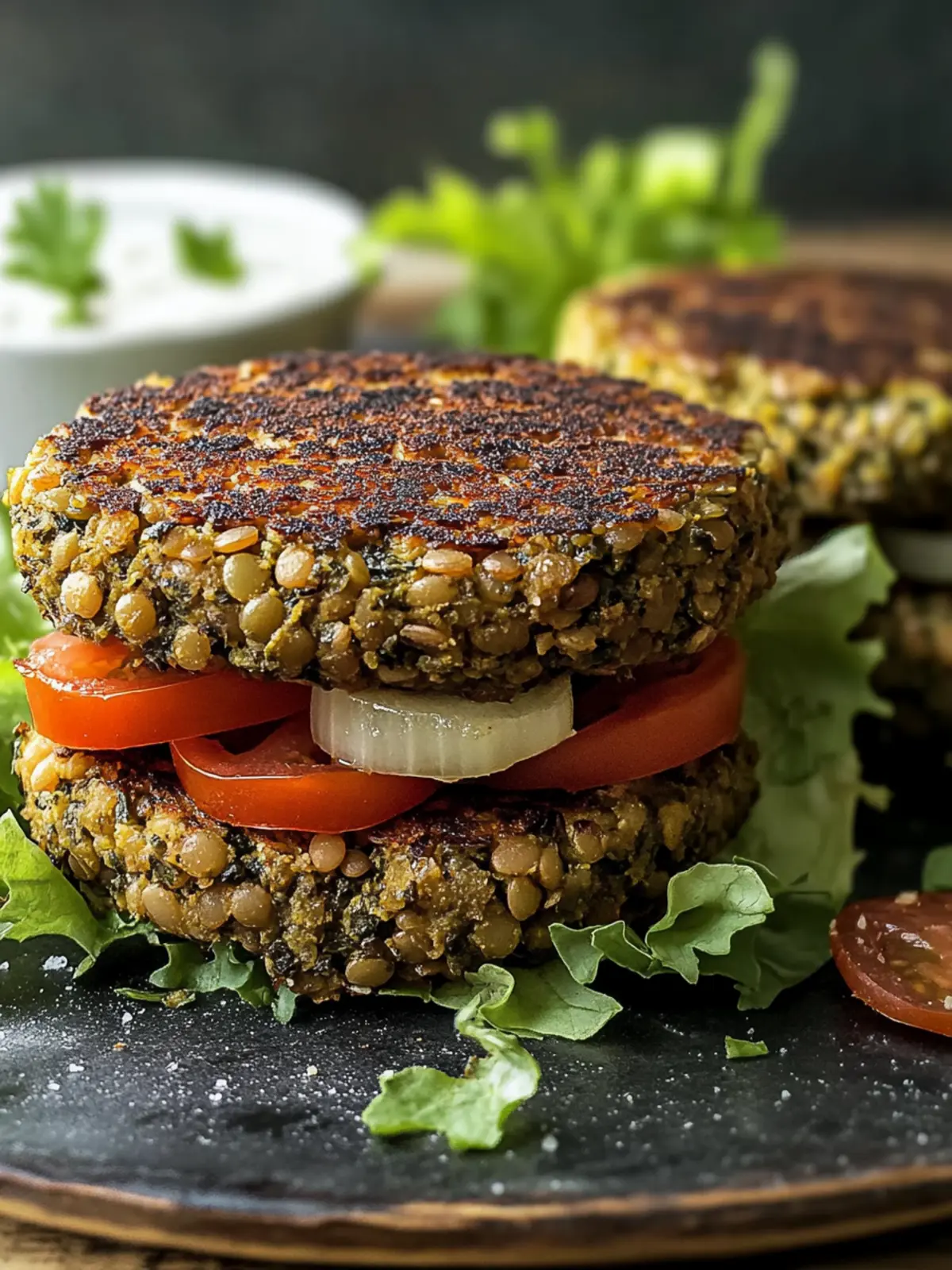 Green Lentil Burgers