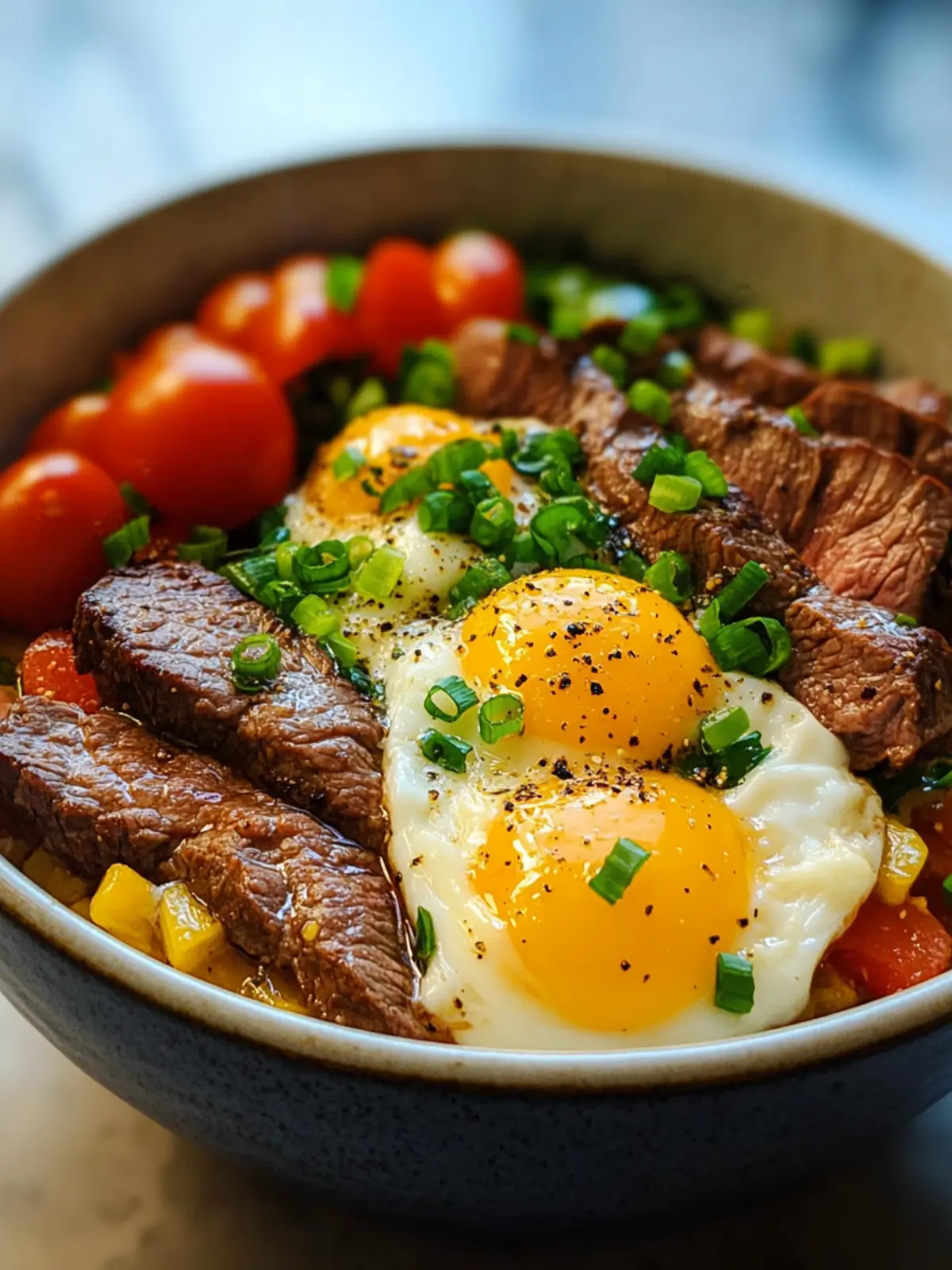 Steak and Eggs Breakfast Bowl
