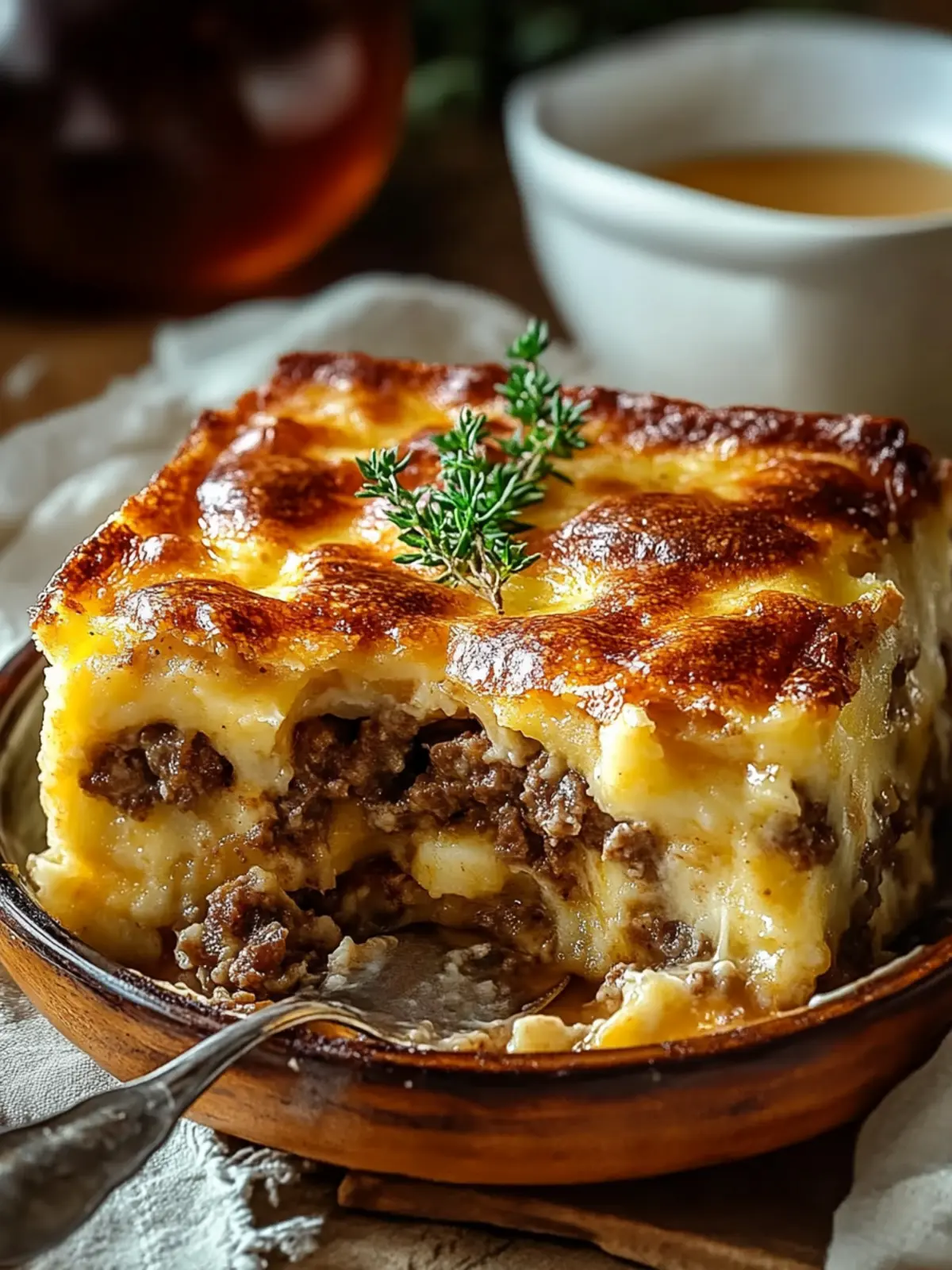 Pancake Sausage Casserole with Beef